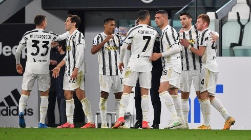 El festejo de los jugadores de Juventus.