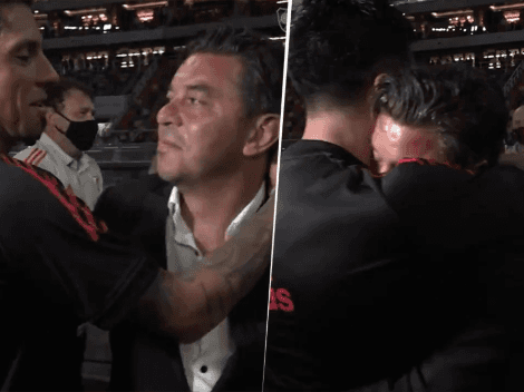 El video que volvió locos a los hinchas de River: Gallardo diciéndole "te amo" a Enzo Pérez