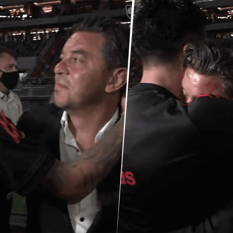 El video que volvió locos a los hinchas de River: Gallardo diciéndole "te amo" a Enzo Pérez