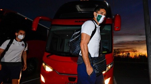 Chivas en su llegada al Estadio