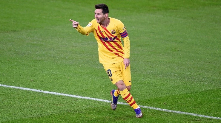 Lionel Messi festejando