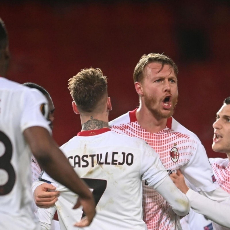 Milan le empató a los 92 minutos al Manchester United en Old Trafford