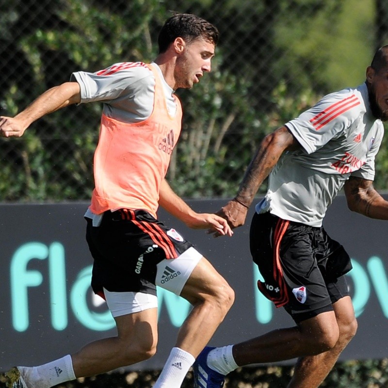 El XI que paró Gallardo en la práctica de River antes del Superclásico con Boca