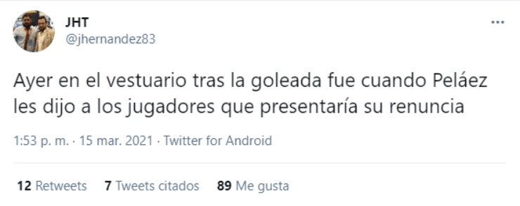¿Renuncia de Ricardo Pelaez? ¿Renuncia de Ricardo Pelaez?