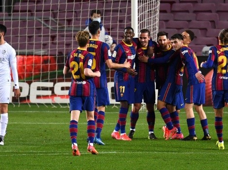 Show de Messi y goleada de Barcelona, que sigue soñando con el título