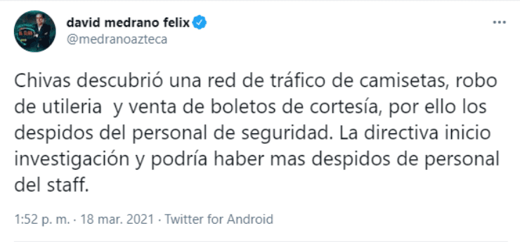 David Medrano sobre escándalo en Chivas