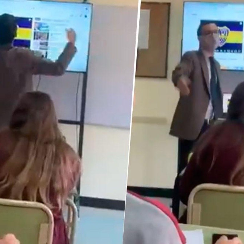 Video viral: profesor abrió su clase de historia al ritmo de las trompetas de La 12