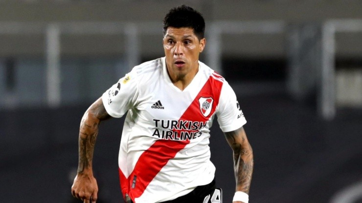 Enzo Pérez, posible titular en la visita de River a Godoy Cruz (Foto: Getty Images).