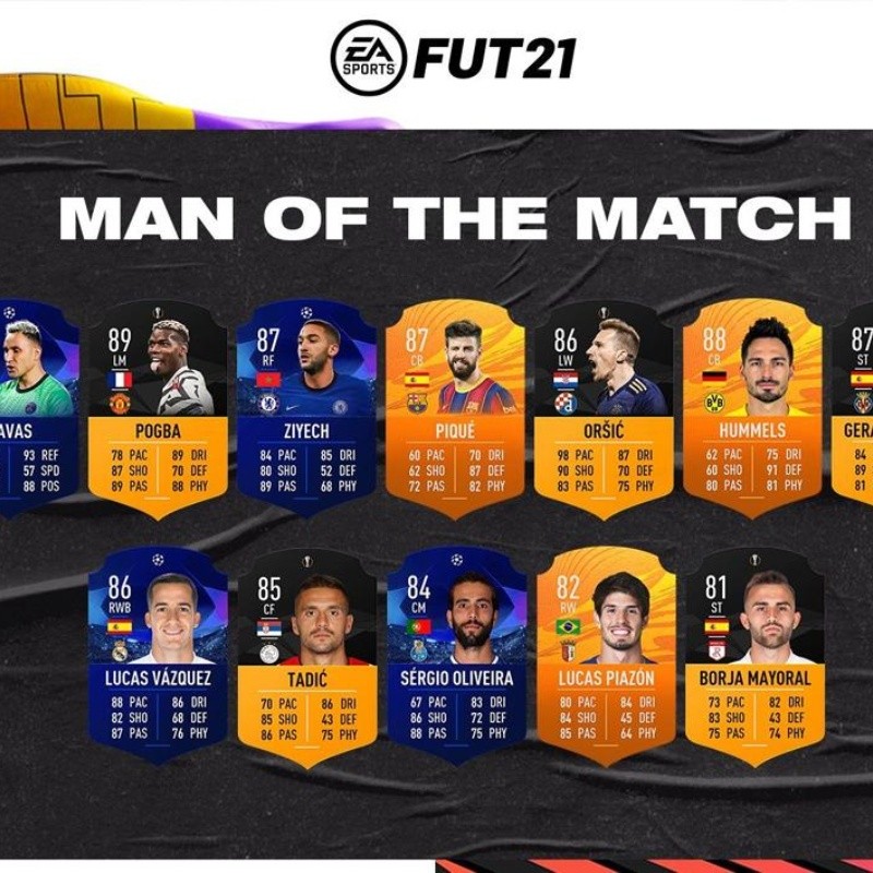 Ya disponible el nuevo evento de cartas MOTM en el FIFA 21