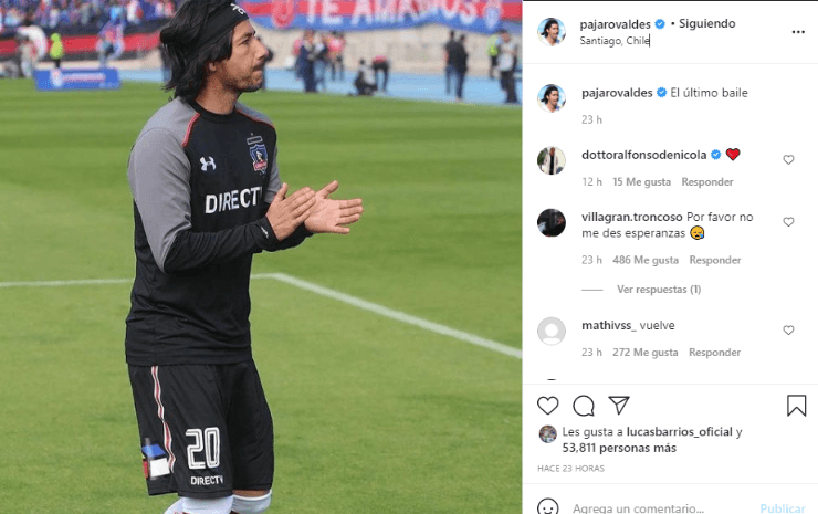 Jaime Valdés Instagram Colo Colo