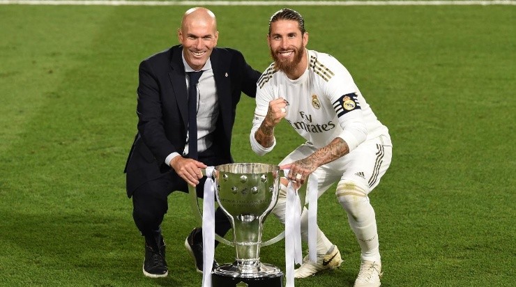 Real Madrid head coach Zinedine Zidane and captain Sergio Ramos (Getty)