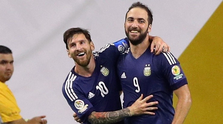 Messi and Higuaín shared a lot of moments playing together for Argentina (Getty).