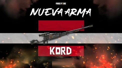 Nueva arma confirmada para Free Fire ¡La KORD llegará en la actualización de abril!