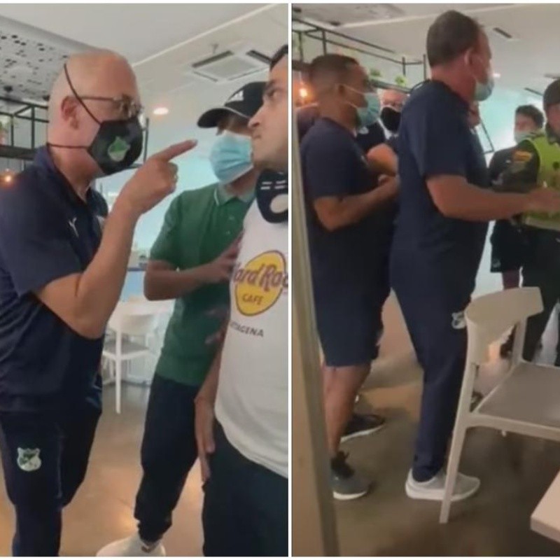 Video: entrenador del Deportivo Cali por poco se va a puños con hinchas 'Azucareros'