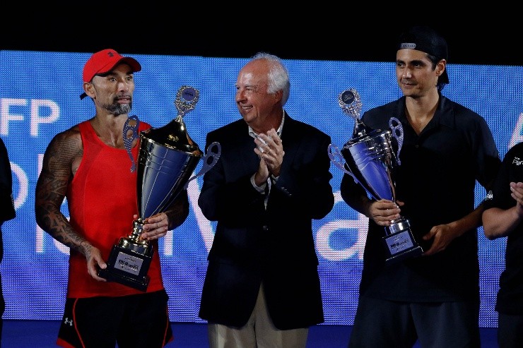 Marcelo Rios en exhibición vs Lapentti