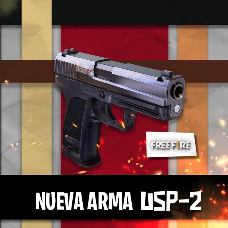 Garena anticipa una nueva pistola para Free Fire ¡La USP-2 llegará en la próxima versión!