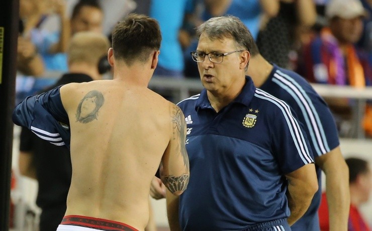 Tata Martino con Lionel Messi