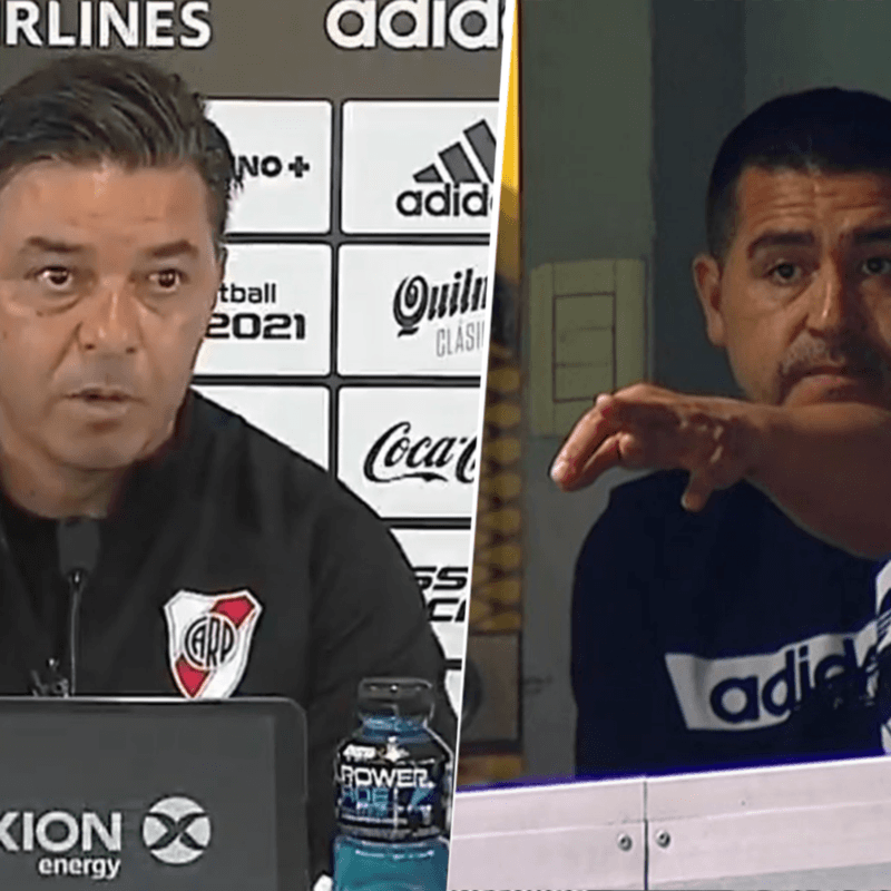 Riquelme dijo que River juega mal y hoy Gallardo le contestó en vivo