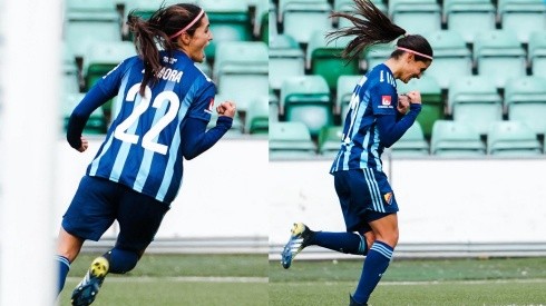 Daniela Zamora anotó el gol del empate 2-2 del Djugardens IF en Suecia justo antes del final.