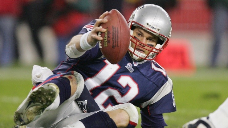 Tom Brady en sus inicios con los New England Patriots