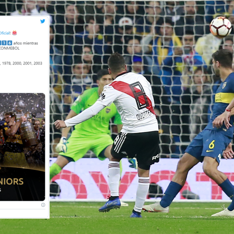 Twitter: los hinchas de River se hicieron una fiesta con el saludo de la Conmebol a Boca