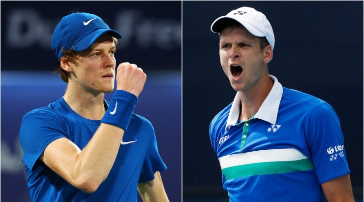 Jannik Sinner of Italy (left) and Hubert Hurkacz of Poland (right). (Getty_