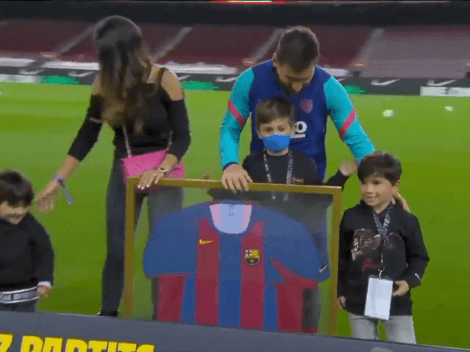 Video: Messi recibió la visita de Antonela y de sus hijos en pleno campo de juego