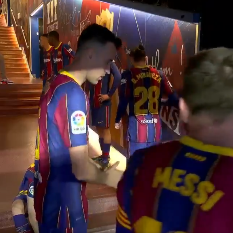 Video: Messi se puso en modo líder y en 20 segundos motivó al Barcelona en el túnel