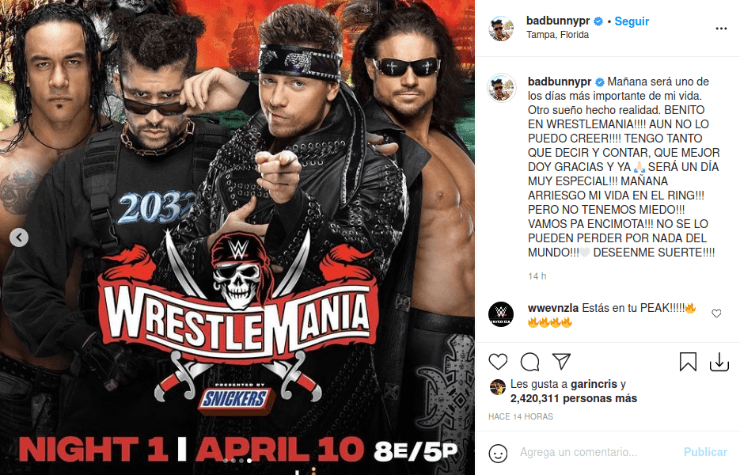 Bad Bunny en Instagram