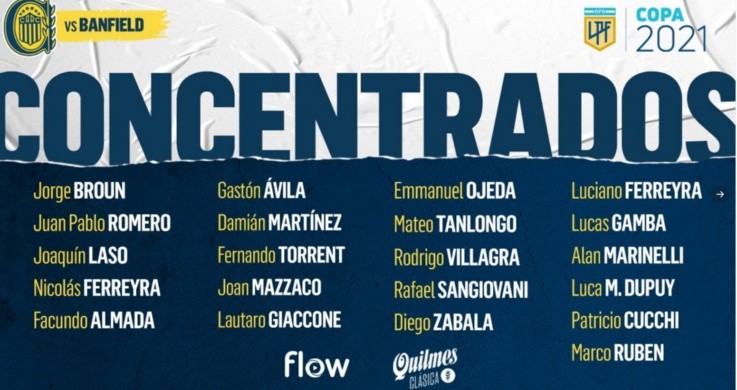 Foto: Twitter oficial de Rosario Central.