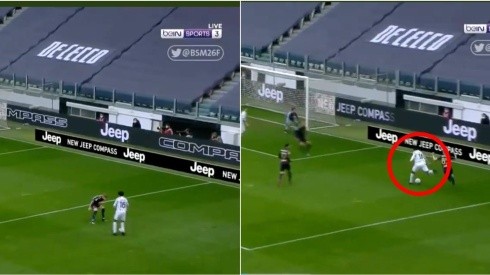 Apenas 4 minutos y Cuadrado puso una hermosa asistencia para el primero de la Juventus
