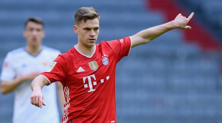 Joshua Kimmich of Bayern in action during the Bundesliga match. (Getty)