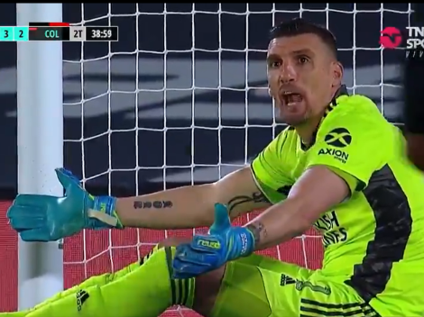 Video: lo que le gritó Armani a sus compañeros tras el segundo gol de Colón