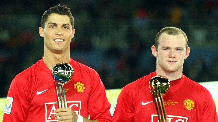 Rooney y CR7, campeones del mundo en 2008 (Getty Images)