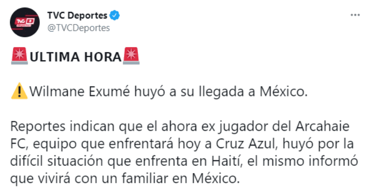 Jugador de Arcahaie huyó en México