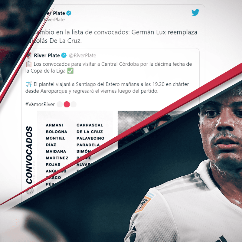 River metió un cambio raro en los convocados y los hinchas la rompieron en Twitter