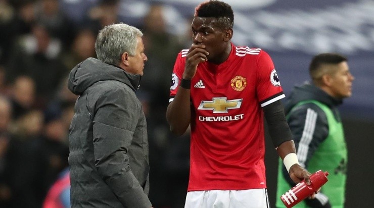 Paul Pogba and Jose Mourinho (Getty)