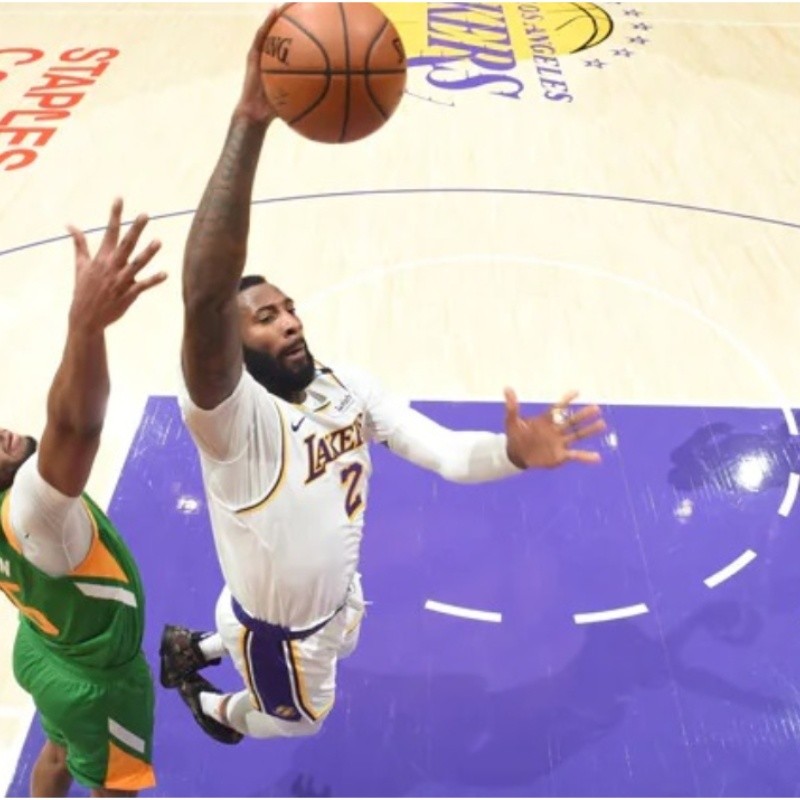 Andre Drummond se creció ante Utah Jazz en triunfo de Los Angeles Lakers