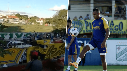 En Bolivia se vuelven locos con los jugadores de Boca: hinchas coparon el entrenamiento