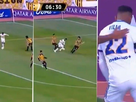 Qué altura: el golazo de Villa a los 6 minutos para Boca ante The Strongest