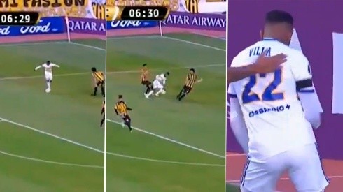 Qué altura: el golazo de Villa a los 6 minutos para Boca ante The Strongest