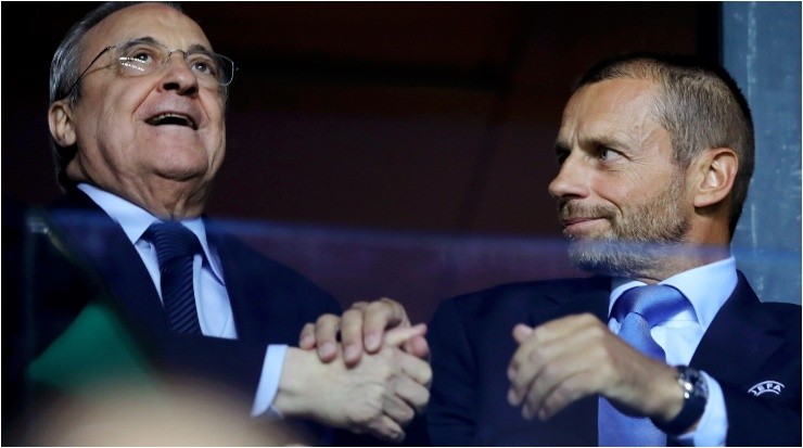 Aleksander Ceferin y Florentino Pérez (Foto: Getty)