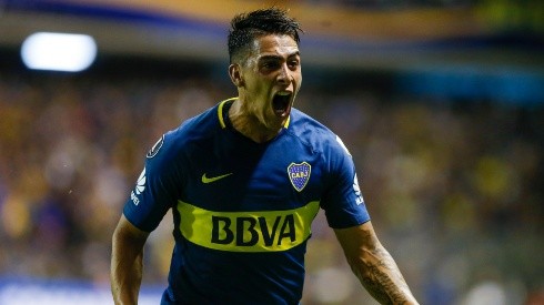 Cristian Pavón gritando un gol en Boca Juniors.