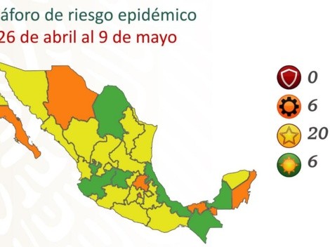 Coronavirus en México: Así quedó el semáforo COVID-19 estado por estado del 26 de abril al 9 de mayo