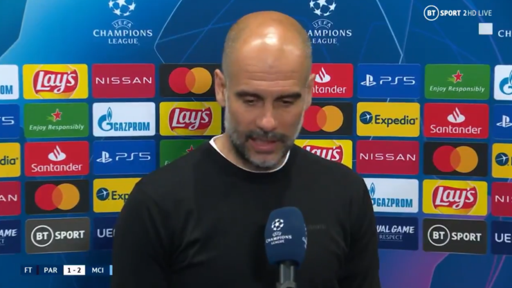 Video: Guardiola sacó a la luz cómo motivó a sus jugadores en el entretiempo ante PSG