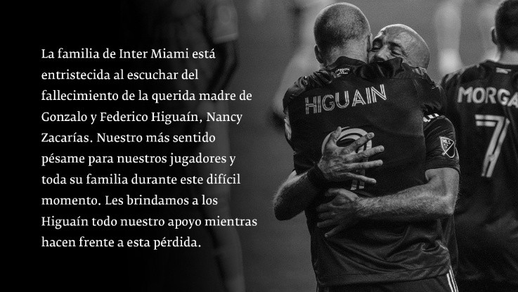 Mensaje Inter Miami hermanos Higuaín
