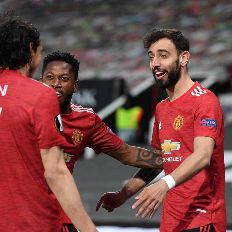 Show de Bruno Fernandes y Cavani: Manchester United le hizo 6 a la Roma