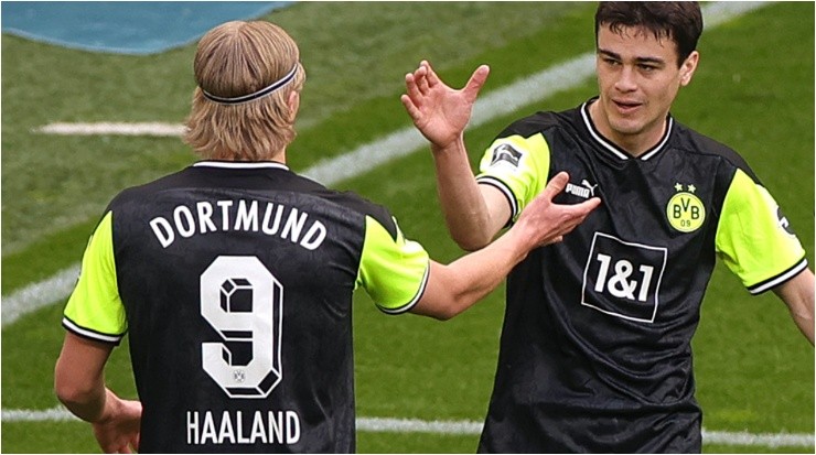 Erling Haaland y Giovanni Reyna (Foto: Getty)