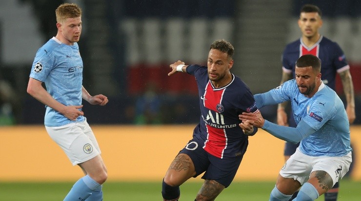 PSG were upset by Manchester City in the first leg played in Paris (Getty).