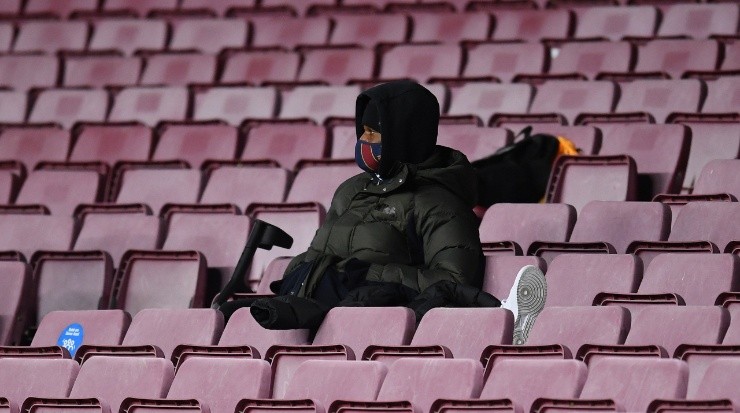Ansu Fati had to see Barca’s games from the stands since November (Getty).
